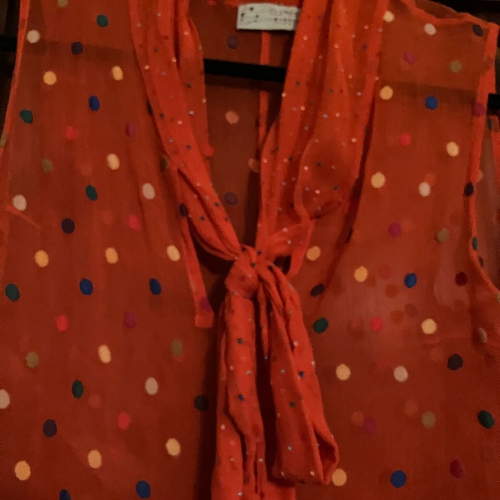 Polka Dot Midi Dress - Red - Picture 7 of 9